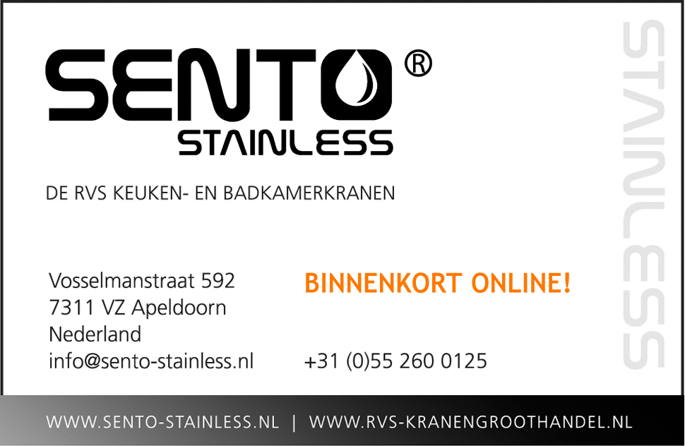 Sento Stainless  - De RVS Keuken- & Badkamerkranen Groothandel BENELUX